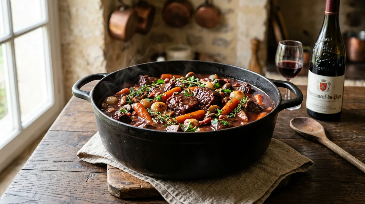 Bœuf bourguignon pour 15 personnes : quantités, organisation et cuisson